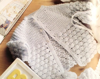 Crochet Baby Outfit Pattern - Jacket, Shoes, Hat & Blanket - Instant Download PDF
