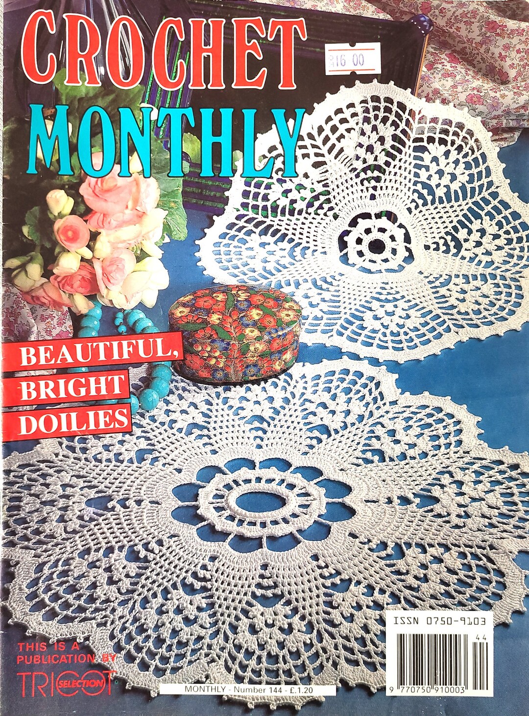 Crochet Book Featuring Table Runners Pillow Cover Doilies and Swan Patterns Crochet Monthly 144 ...