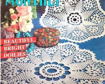 Crochet book featuring table runners pillow cover doilies and swan patterns Crochet Monthly 144 pdf