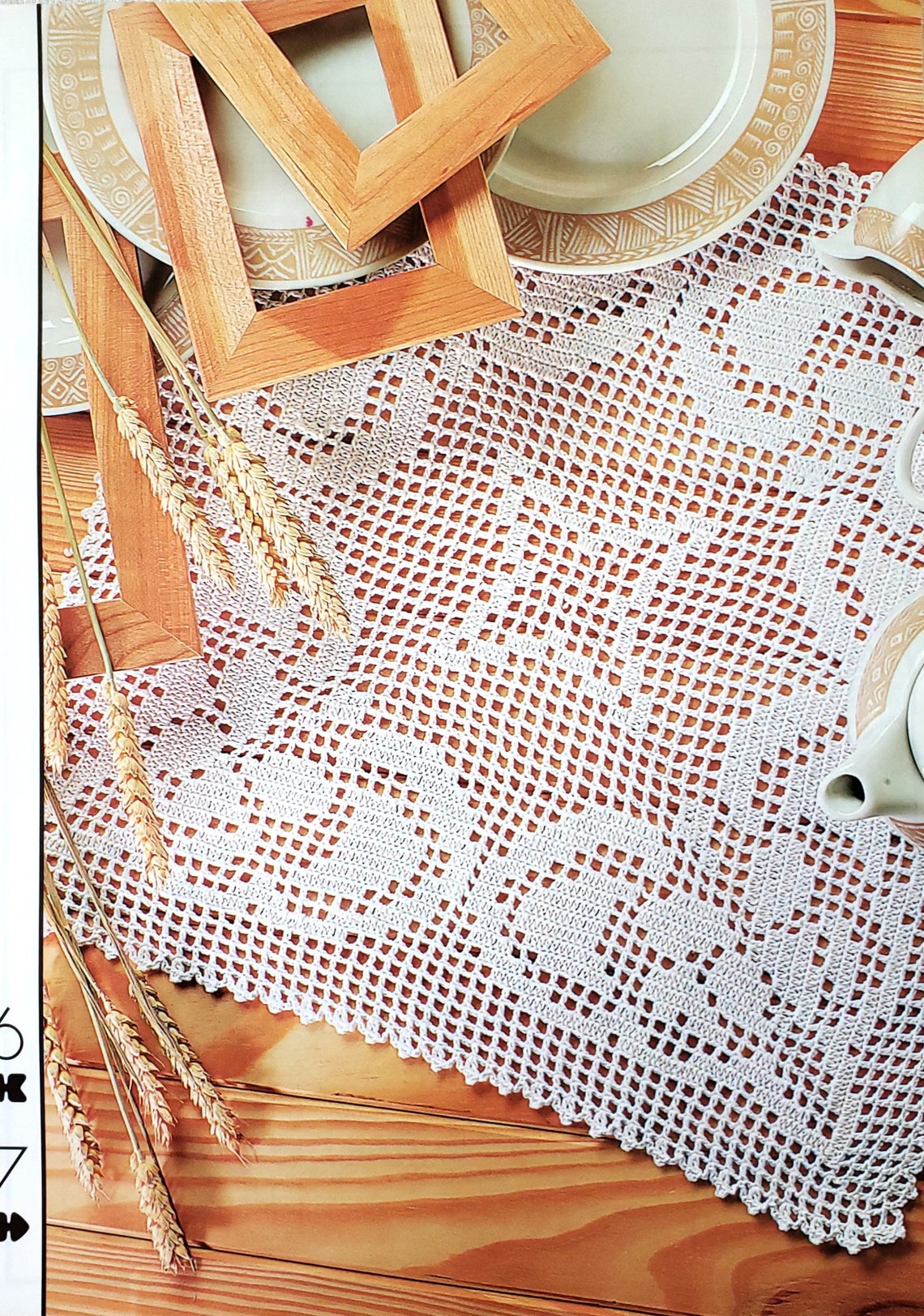 Crochet Book Featuring Barbie Cloth, Pillow Cover, Doilies Bedspread Table Runners Curtains and