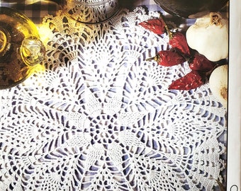 Crochet book featuring  wall decor, bedspread table runners pillow cover doilies and home decor patterns Crochet Monthly 193 pdf