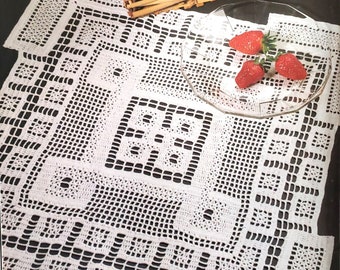 Crochet book featuring lampshade bedspread table runners doilies pillow cover curtains and home decor patterns Crochet Monthly 152 pdf