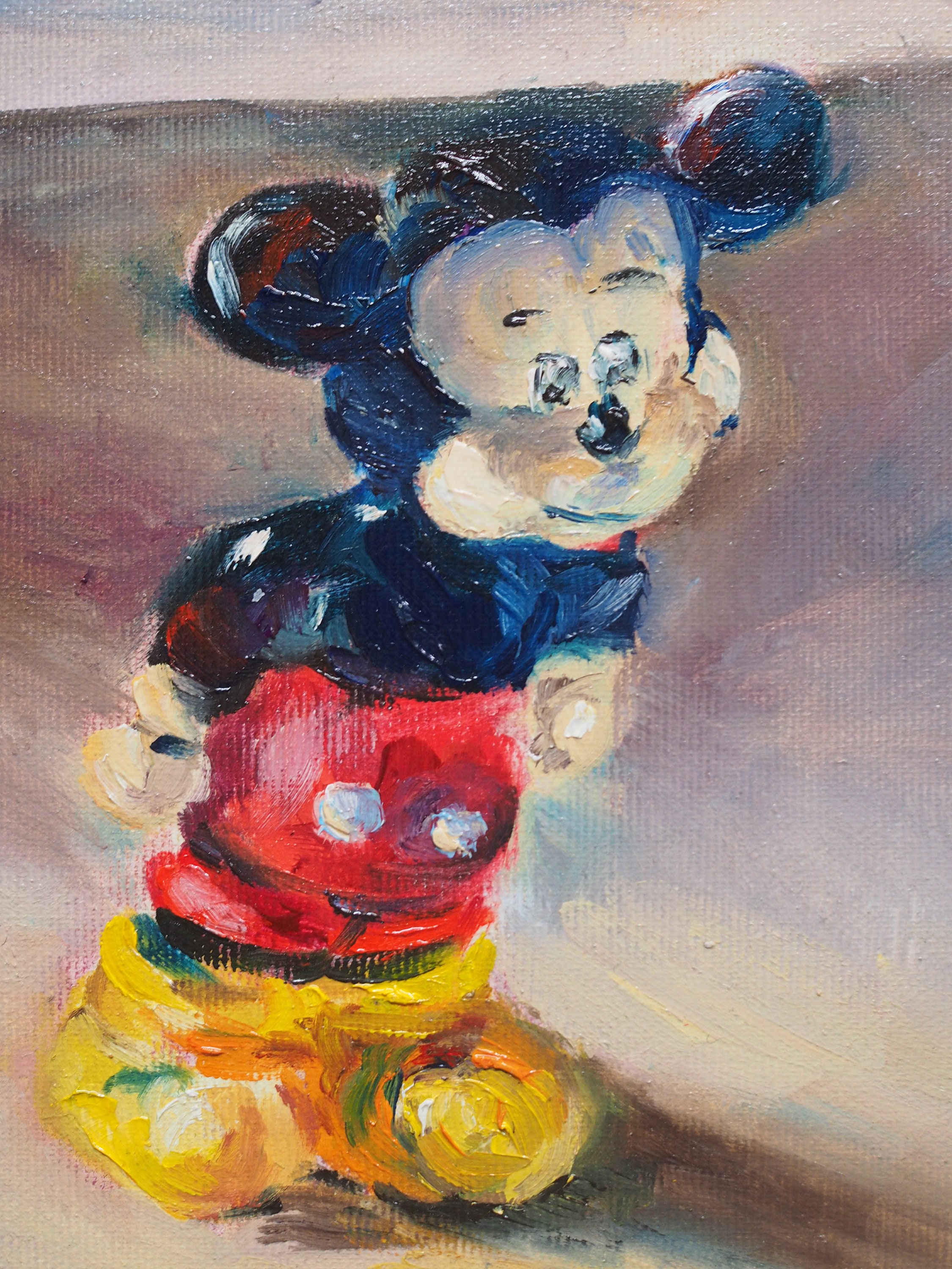 Mickey mouse original oil painting the picture in the Etsy