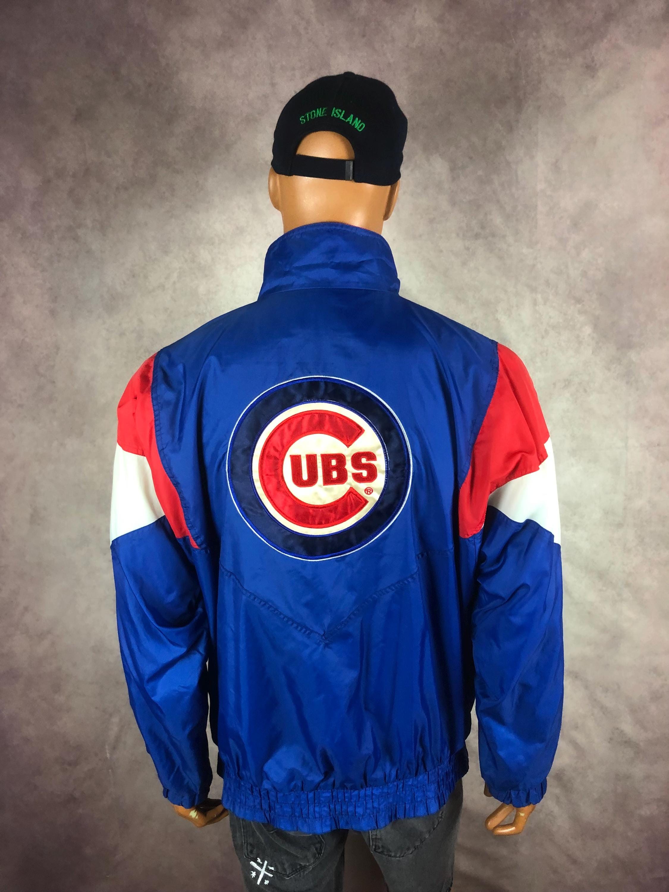 Coupe vent homme vintage années 90 Chicago Cubs joueur pro