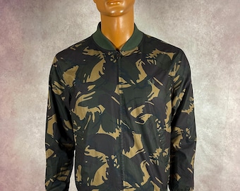 Chaqueta bomber retro de camuflaje encerado Fred Perry Margate de 1993 para hombre, estilo informal, estilo Y2K, talla M