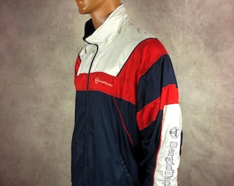Vintage 90s Retro Men's Sergio Tacchini Vintage Nylon Jacket Tennis Windbreaker Casual Y2K Size M-L
