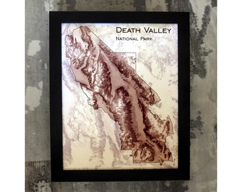 Map of Death Valley National Monument Vintage Map Poster for Wall Decor Vintage Map Wall Art Wall Map Poster Wall Map Print
