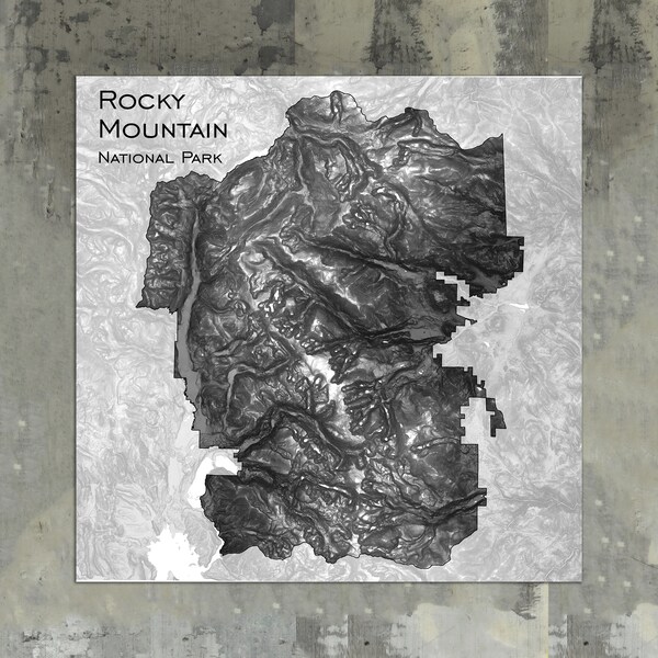 Rocky Mountain National Park Topography Map - Etsy