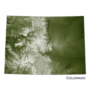 Colorado Map Art Print US State Topographic Map - Etsy