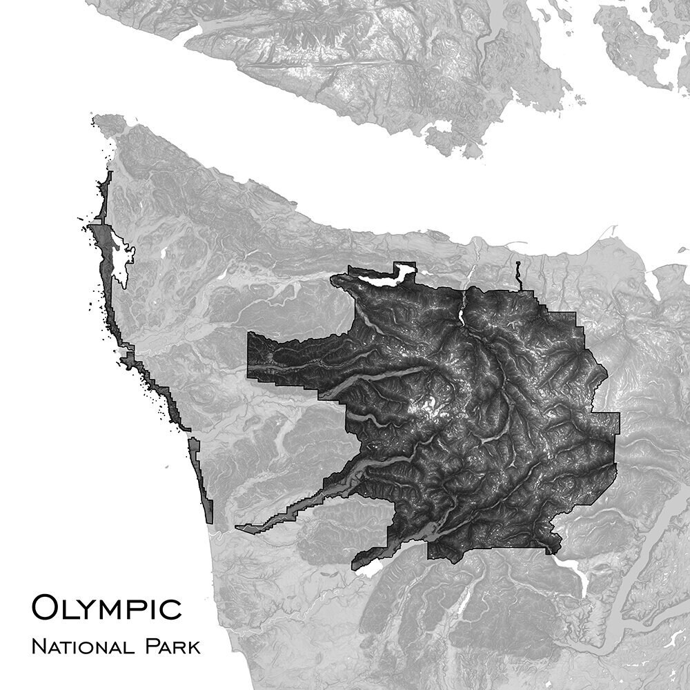Olympic National Park Topographic Map Olympic National Park Topographic Map Art Print Olympic | Etsy Australia