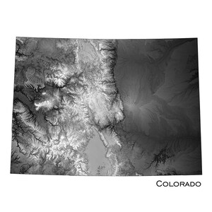 Colorado Map Art Print US State Topographic Map - Etsy