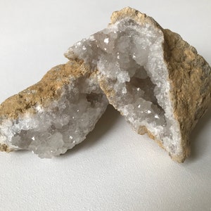 Geode halves, clear quartz geode, broken geode, collectible geode, collectible crystal, big clear quartz, spiritual gift, crystal collector