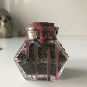 Protection spell jar, Halloween spell jar, witchcraft, witchy supplies, altar