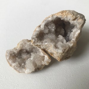 Geode halves, clear quartz geode, broken geode, collectible geode, collectible crystal, big clear quartz, spiritual gift, crystal collector