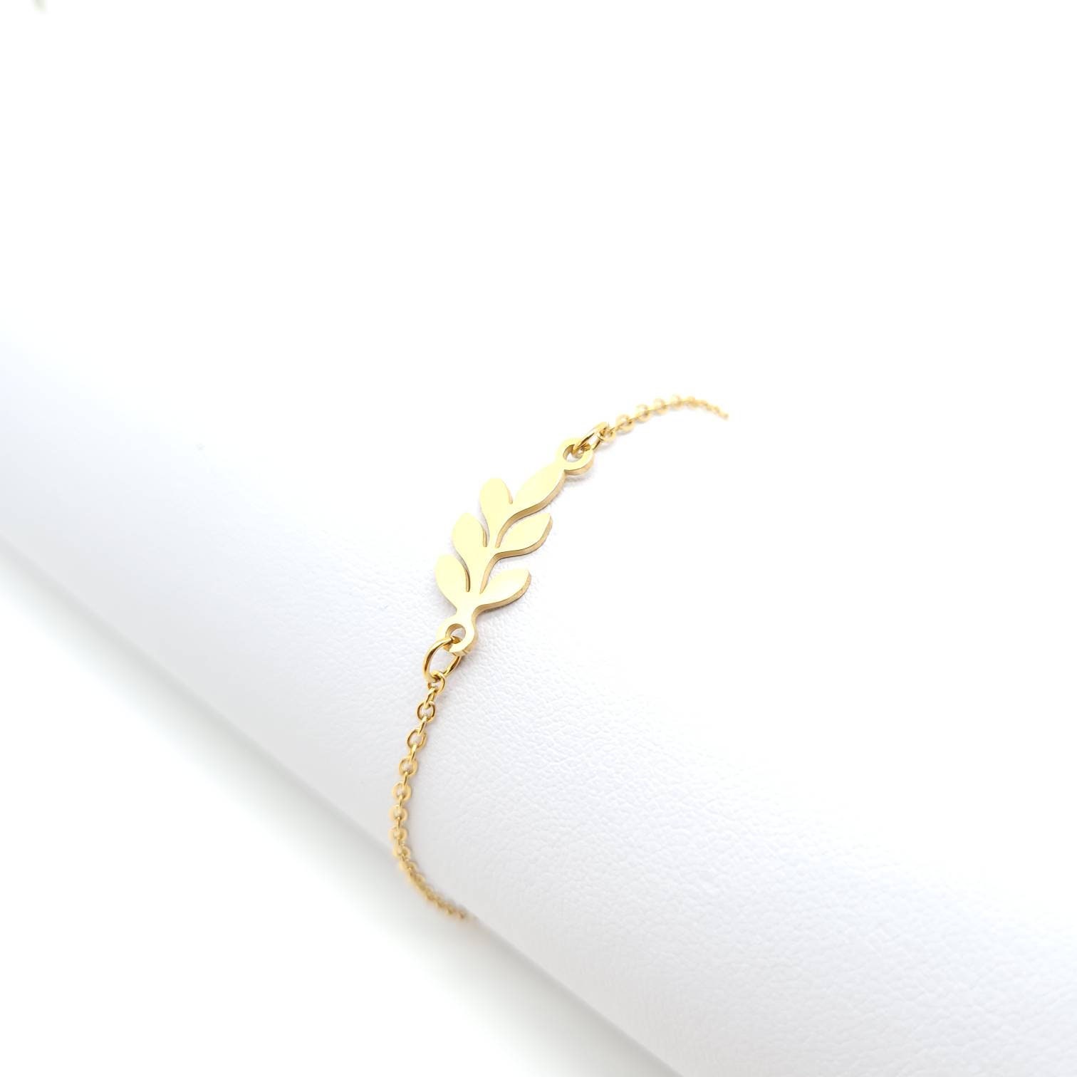 Leaf Design Golden 925 Sterling Silver Designer Bracelet