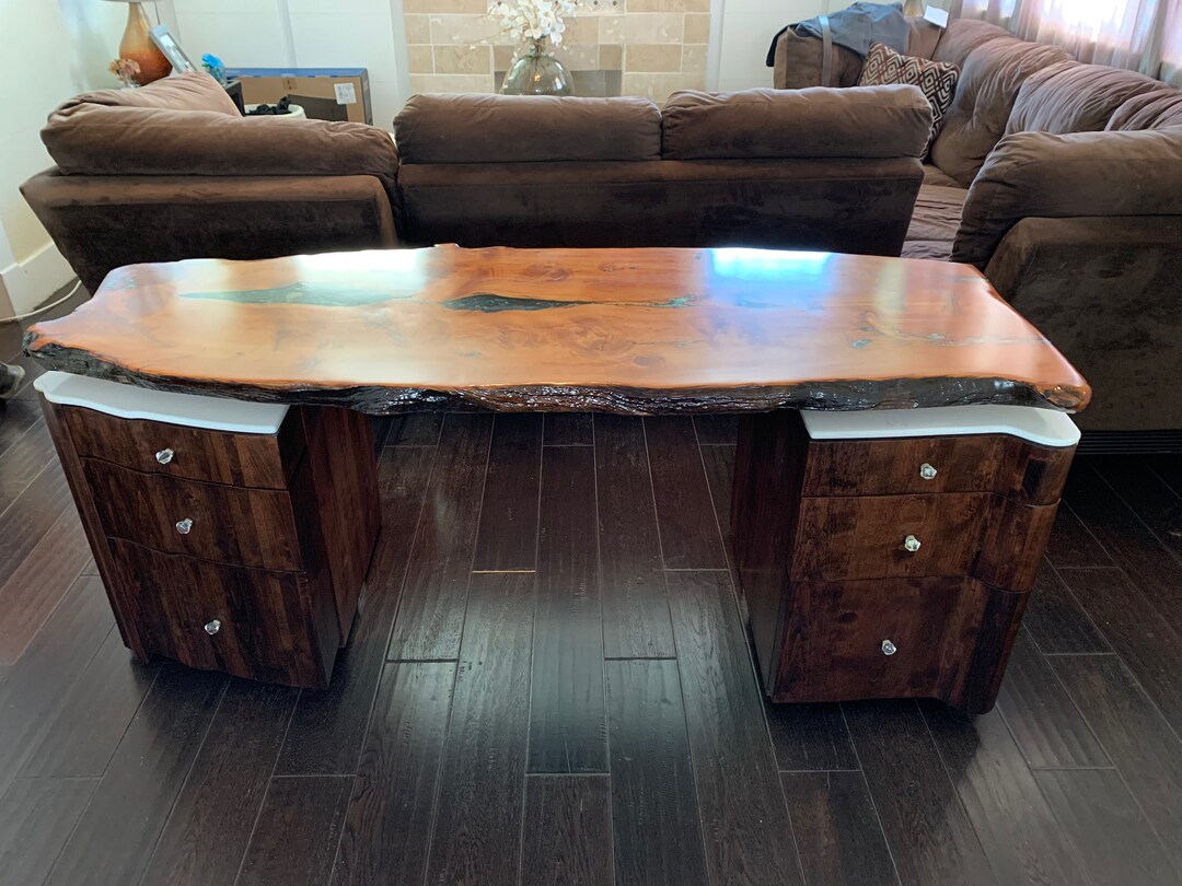 Live Edge Desk Etsy