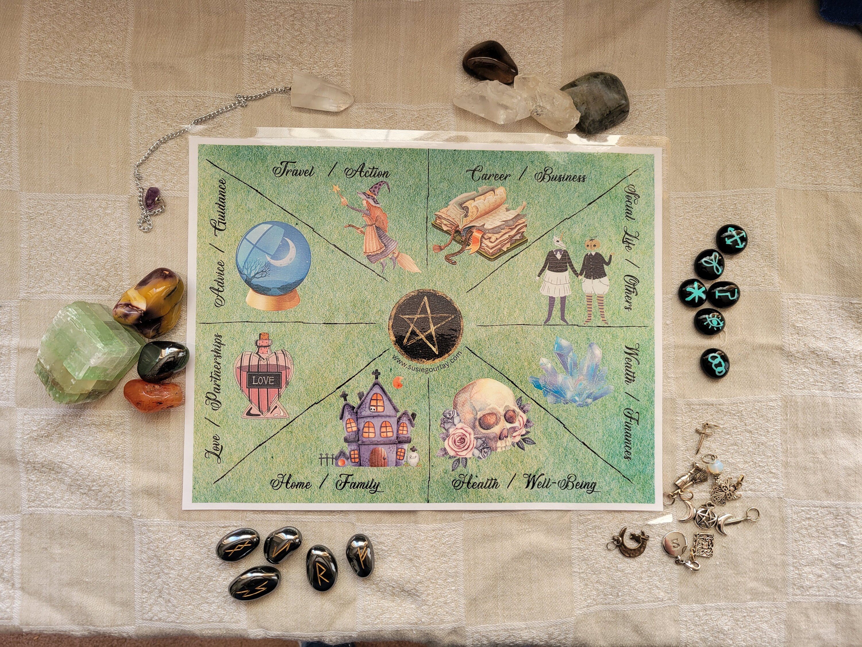Casting Board for Runes, Charms, Pendulums, Divination DIGITAL Download ...