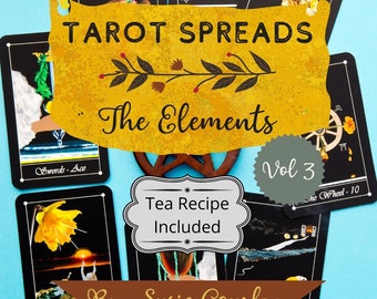 Tarot Spreads DIGITAL Zine - The Elements Vol 3 Tea Recipe Included