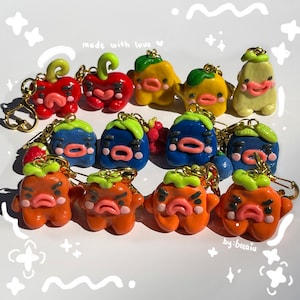 Vegetable & Fruit Polymer Clay Charm Keychains