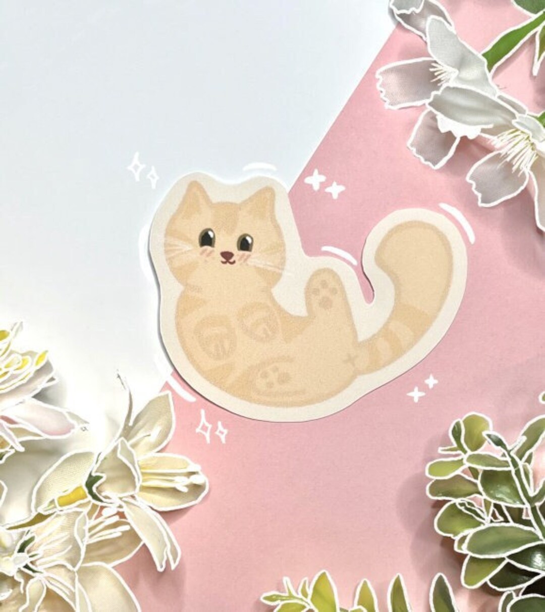 Cute Cat Sticker - Hobart the Cat - Etsy