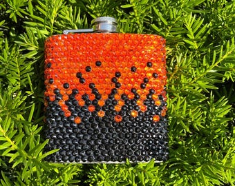 Bling Ombré Rhinestone Flask - 6oz Stainless Steel,