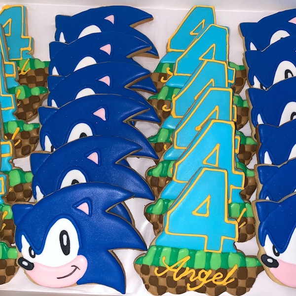 Sonic the Hedgehog Cookies (12) 1 Dozen