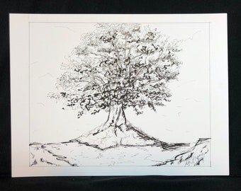 Poetry tree, ink