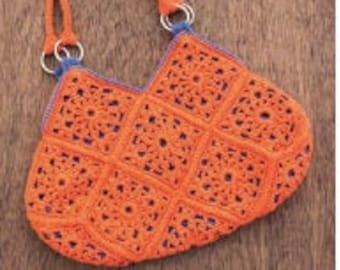 Purse Tote Crochet PATTERN Handbag Purse - Boho Purse Bag pattern - Instant PDF Download - Vintage Crochet Bag Pattern Tote Summer Beach Bag
