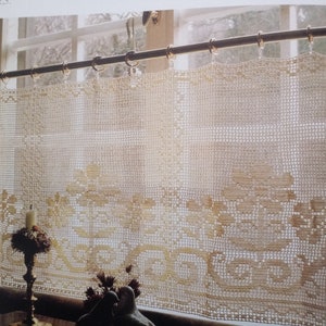 Crochet Curtains PATTERN - Vintage Lace Curtains Crochet Pattern - Instant PDF Download - Cotton Lace Decoration Home Decor Crochet Pattern