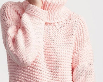 KNITTING PATTERN ⨯ Chunky Knit Sweater Pattern, Bulky Sweater Knitting Pattern ⨯ Easy Jumper Knitting Pattern, Beginner Sweater Knit Pattern