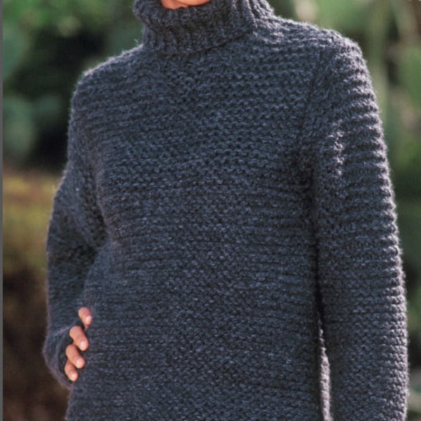 PDF KNIT PATTERN Easy Beginner Garter Top  - Garter Stitch Simple Top Sweater Women -- Instant Download - Easy How To Knit My First Sweater