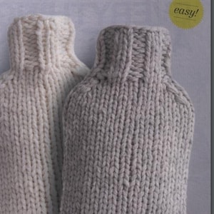 Wärmflasche Bezug STRICKBehäkelung - Chunky Yarn - Instant Download - Vintage Pattern
