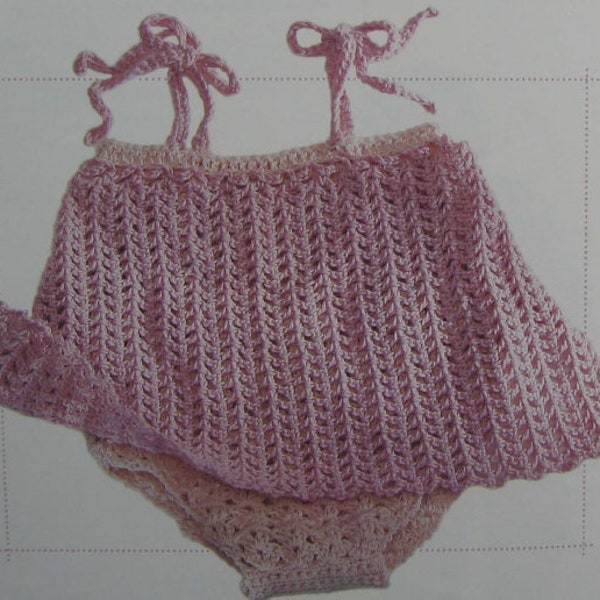 Baby Dress CROCHET PATTERN/Baby Girl Cotton Sundress Pattern/Instant PDF Download/Newborn Crochet Dress
