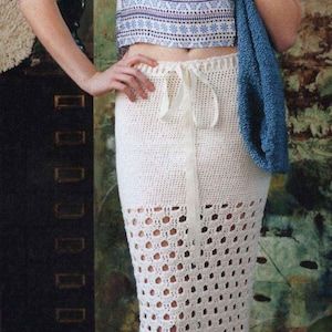Skirt CROCHET PATTERN/Dk Yarn Instant Download PDF/Vintage Crochet Pattern - Lace Crochet Midi Skirt Pattern - Short Skirt How to Tutorial
