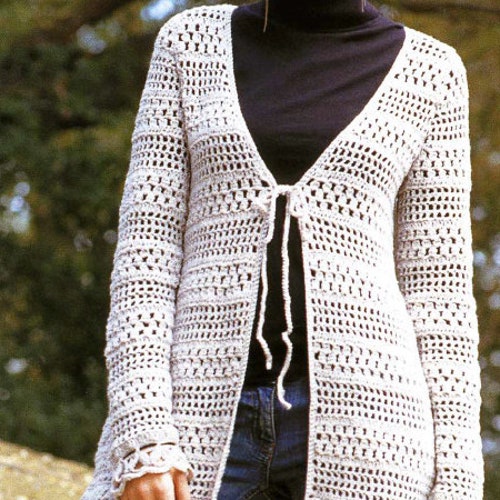 Crochet Lace Coat CROCHET PATTERN Women 