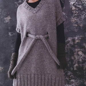 Vest Top KNIT PATTERN Women/Vintage Knit Pattern/Instant PDF Download/Singlet Tunic Vest Pattern