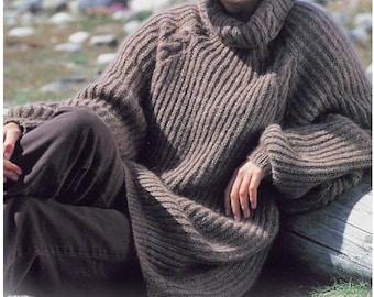 Chunky Knit Sweater KNITTING PATTERN, Bulky Sweater Knitting Pattern ⨯ Cozy Jumper Knitting Pattern, Oversized Sweater Knit Pattern