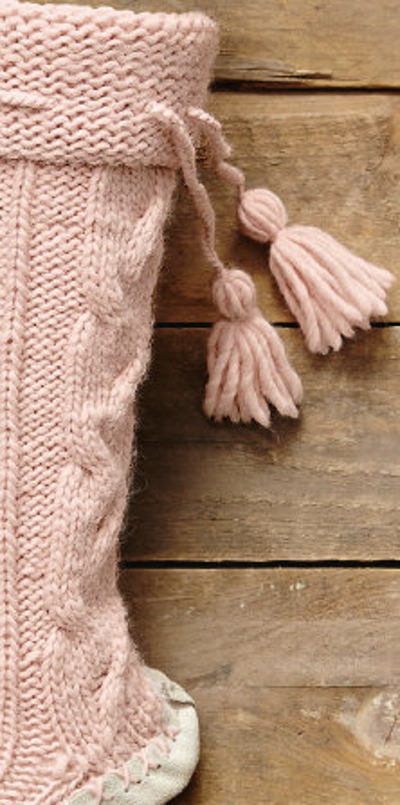 Aran Cable Slipper Sock Pattern/French English Dutch Knitting Etsy