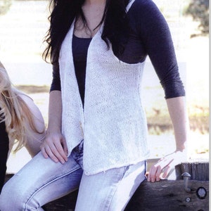 Beginner Easy Vest Top KNITTING PATTERN/Instant PDF Download/Light Fingering Yarn/Singlet Vest Gilet Pattern Beginner