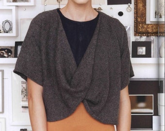 Easy Twisted Slouchy Top KNITTING PATTERN Beginner Easy Women/Vintage Knit Pattern/Instant PDF Download/Womens Top Sweater Pattern Beginner