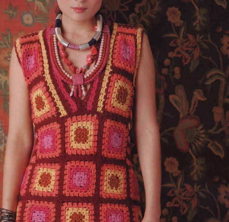 Granny Square Dress CROCHET PATTERN Women/dk Yarn Granny Etsy UK