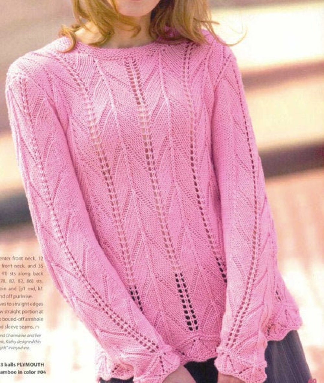KNITTING PATTERN Lace Sweater Women Instant PDF Download Vintage Knit ...