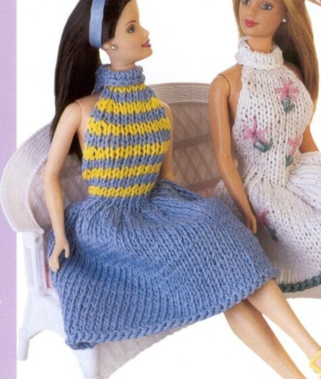 PDF KNITTING PATTERN Barbie Summer Dres /4ply Yarn/children Barbie Doll Vintage Knit Pattern/instant Download - Etsy pdf-knitting-pattern-barbie-summer-dres-4ply-yarn-children-barbie-doll-vintage-knit-pattern-instant-download-etsy