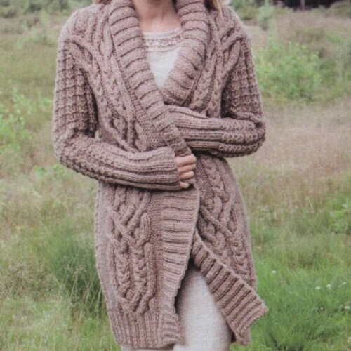 Women's Dolman Sleeve Sweater PDF Knitting Pattern /cable - Etsy