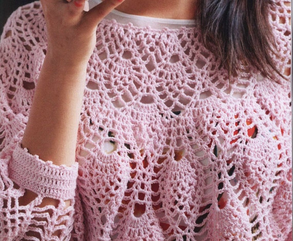 Pink lace deals sweater
