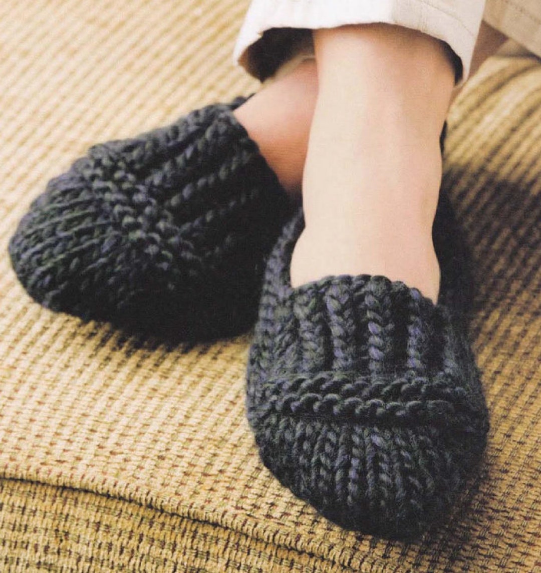 Unisex Cosy Slipper Pattern/knitting Pattern Comfy Slipper - Etsy