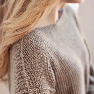 Womens Top KNITTING PATTERN Men&#39;s Sweater Unisex Top Knit Pattern-Dk Yarn Men&#39;s Womens Pullover- Instant PDF Download - Gift For Him