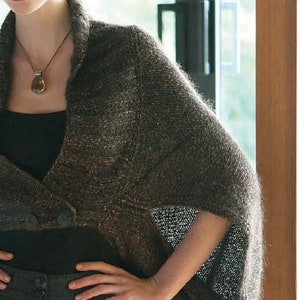 Jacket Cardigan KNITTING PATTERN/Instant PDF Download/Womens Cardie Cocoon Elegant