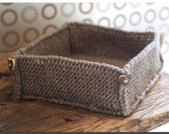 Easy Basket KNITTING PATTERN/Instant PDF Download/Super Chunky Yarn/Gift Idea/Knitted Baskets Containers/Home Decor Diy