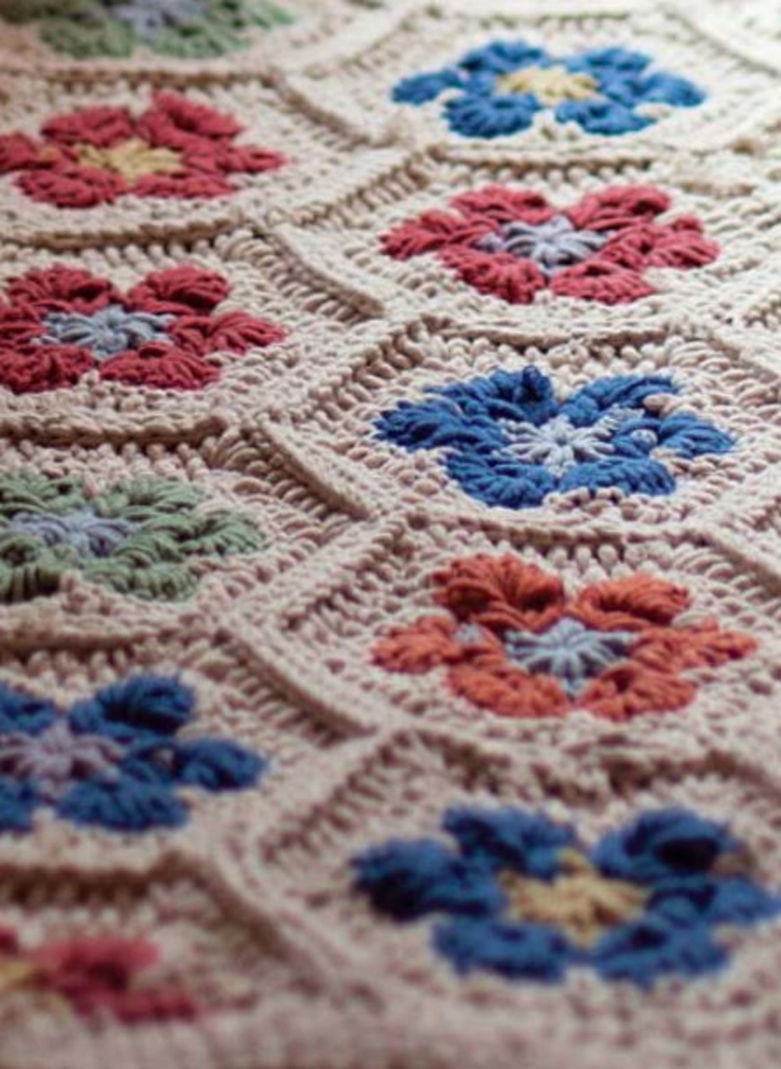 CROCHET PATTERN Rug Flower Chunky Yarn Instant PDF Download Etsy